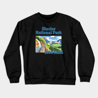 Glacier National Park, Montana Crewneck Sweatshirt